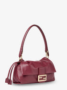 Fendi Women's Baguette Soft Medium Leather Shoulder Bag Red