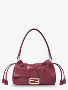 Fendi Women's Baguette Soft Medium Leather Shoulder Bag Red