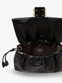 Fendi Women's Baguette Soft Medium Leather Shoulder Bag Black