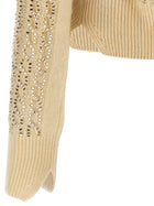 Ermanno Scervino Baguette Studded Sweater Beige, view 4