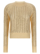 Ermanno Scervino Baguette Studded Sweater Beige