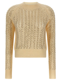 Ermanno Scervino Baguette Studded Sweater Beige