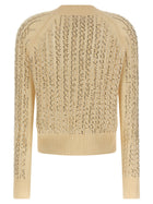 Ermanno Scervino Baguette Studded Sweater Beige, view 2