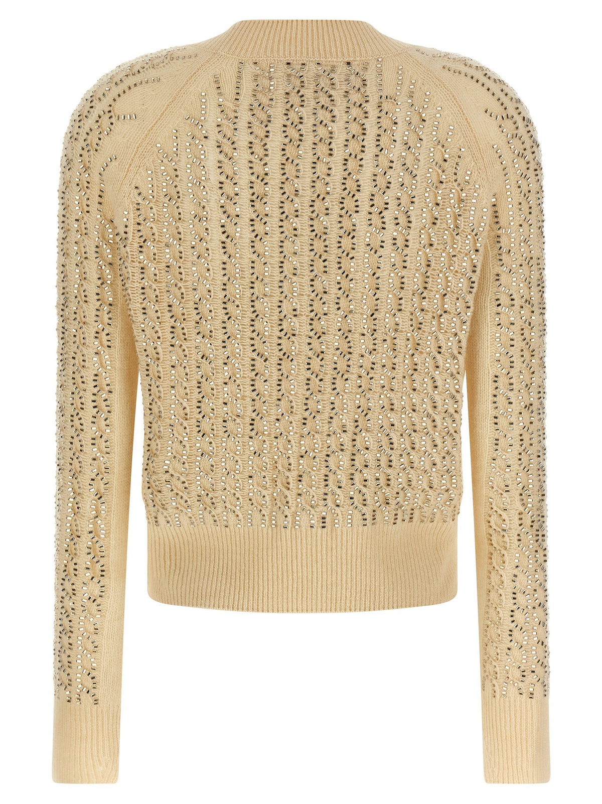 Ermanno Scervino Baguette Studded Sweater Beige, view 2
