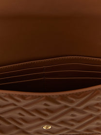 Fendi Baguette Wallet on Chain Brown