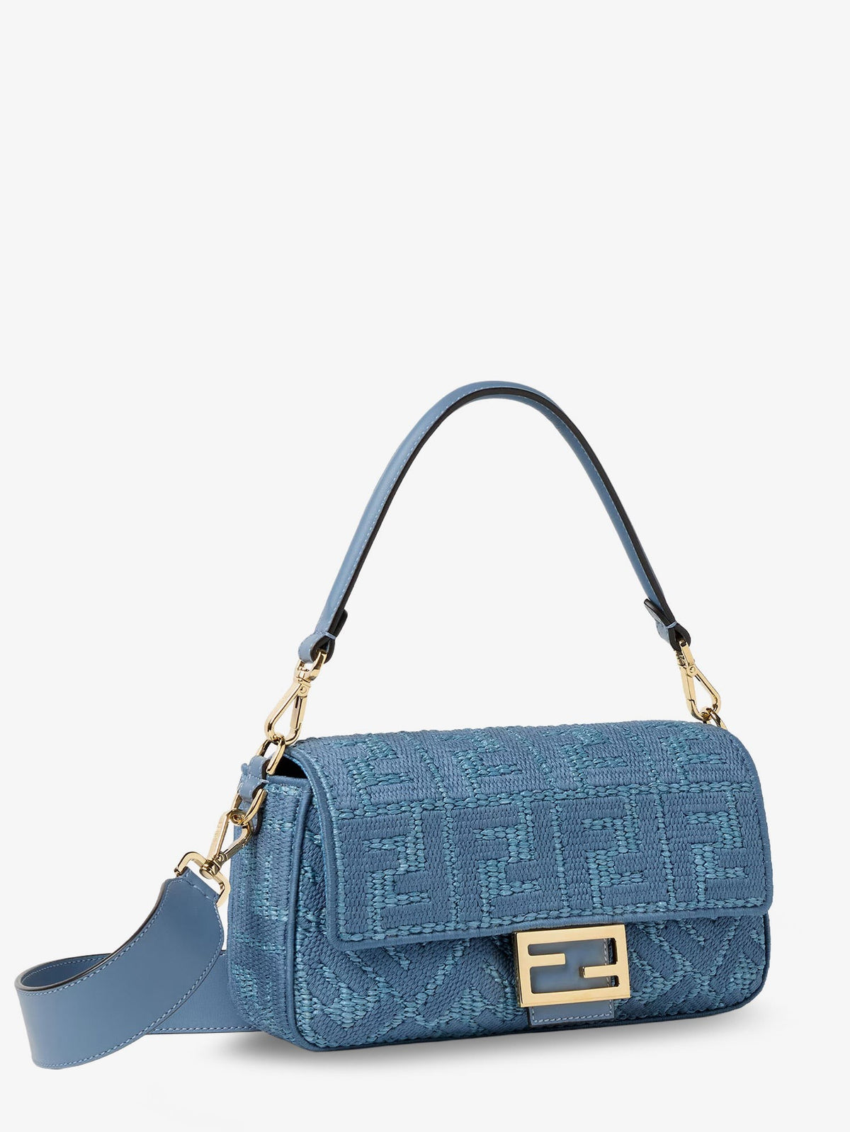 Fendi Women's Baguette® Handbag in Raffia Blue