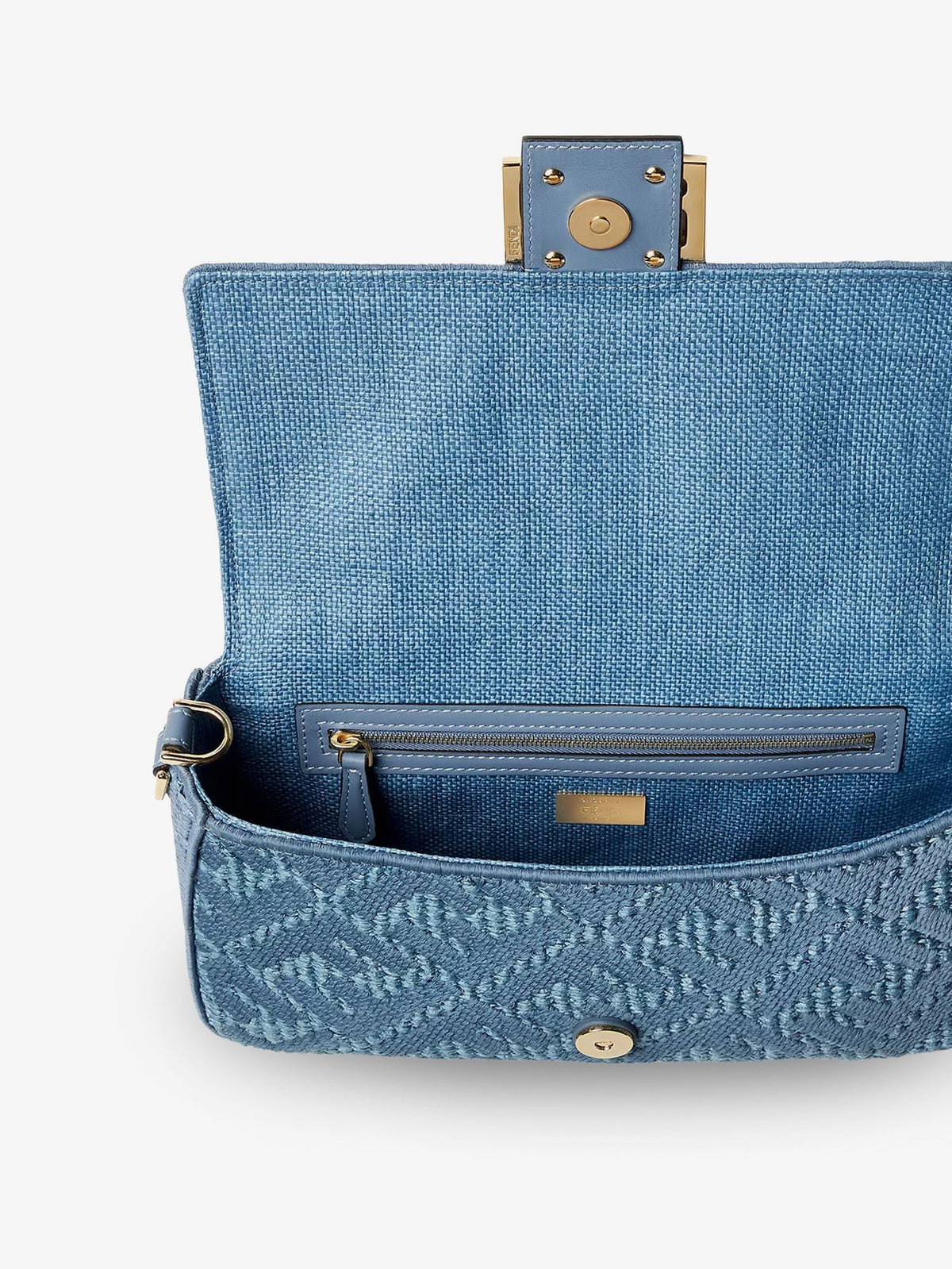 Fendi Women's Baguette® Handbag in Raffia Blue