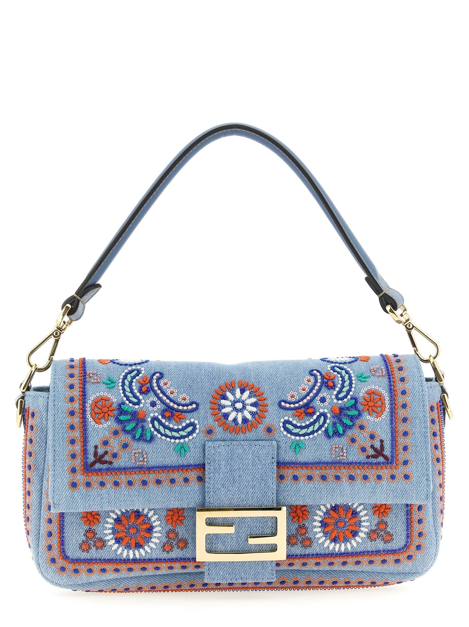 Fendi Baguette® Medium Shoulder Bag Blue