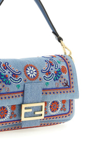 Fendi Baguette® Medium Shoulder Bag Blue