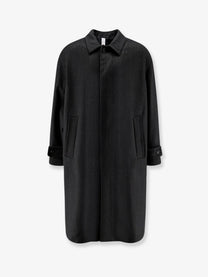 Hevò Men's Baia Del Monaco Virgin Wool Blend Coat Black