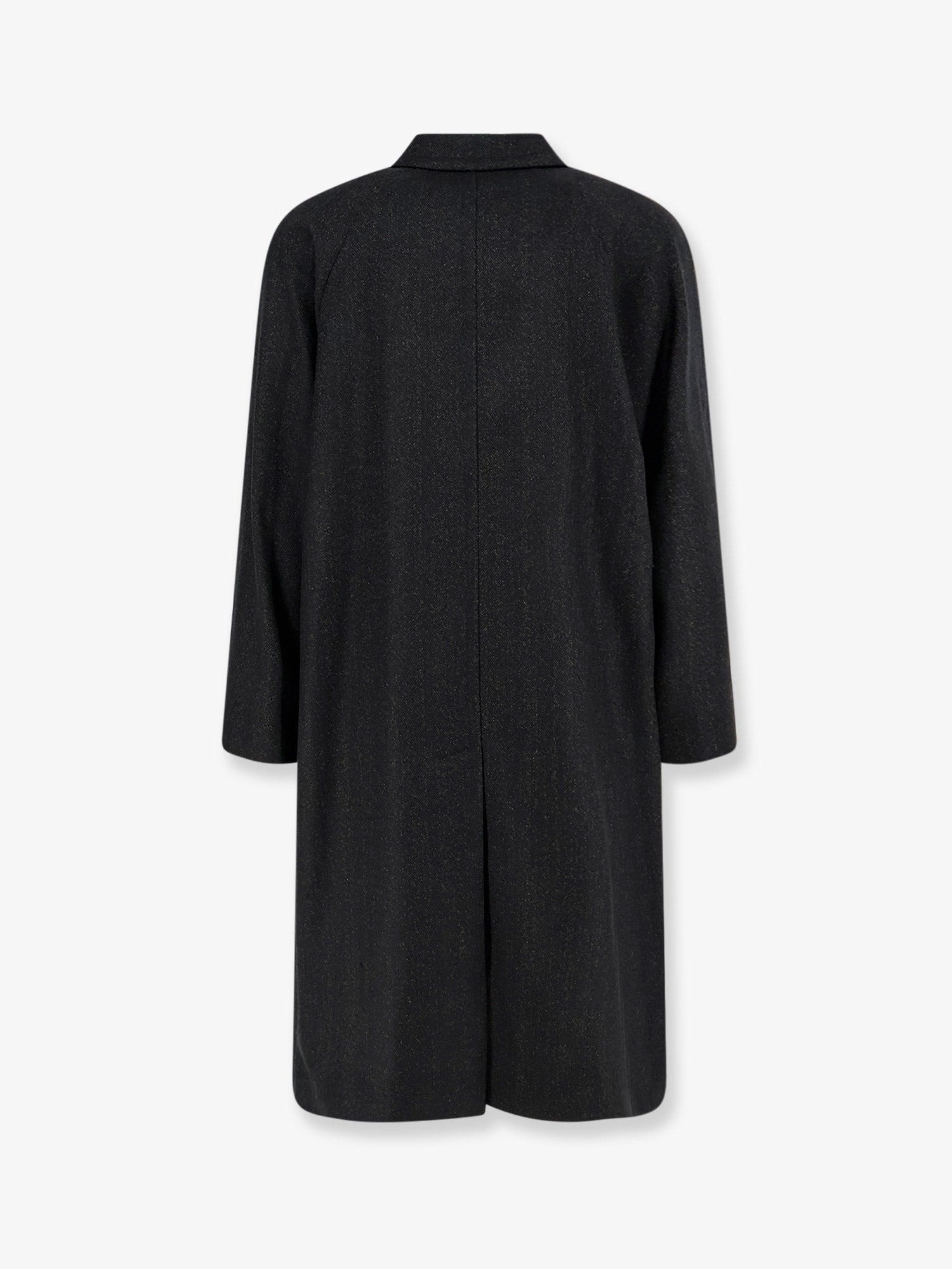 Hevò Men's Baia Del Monaco Virgin Wool Blend Coat Black