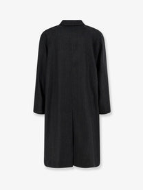Hevò Men's Baia Del Monaco Virgin Wool Blend Coat Black