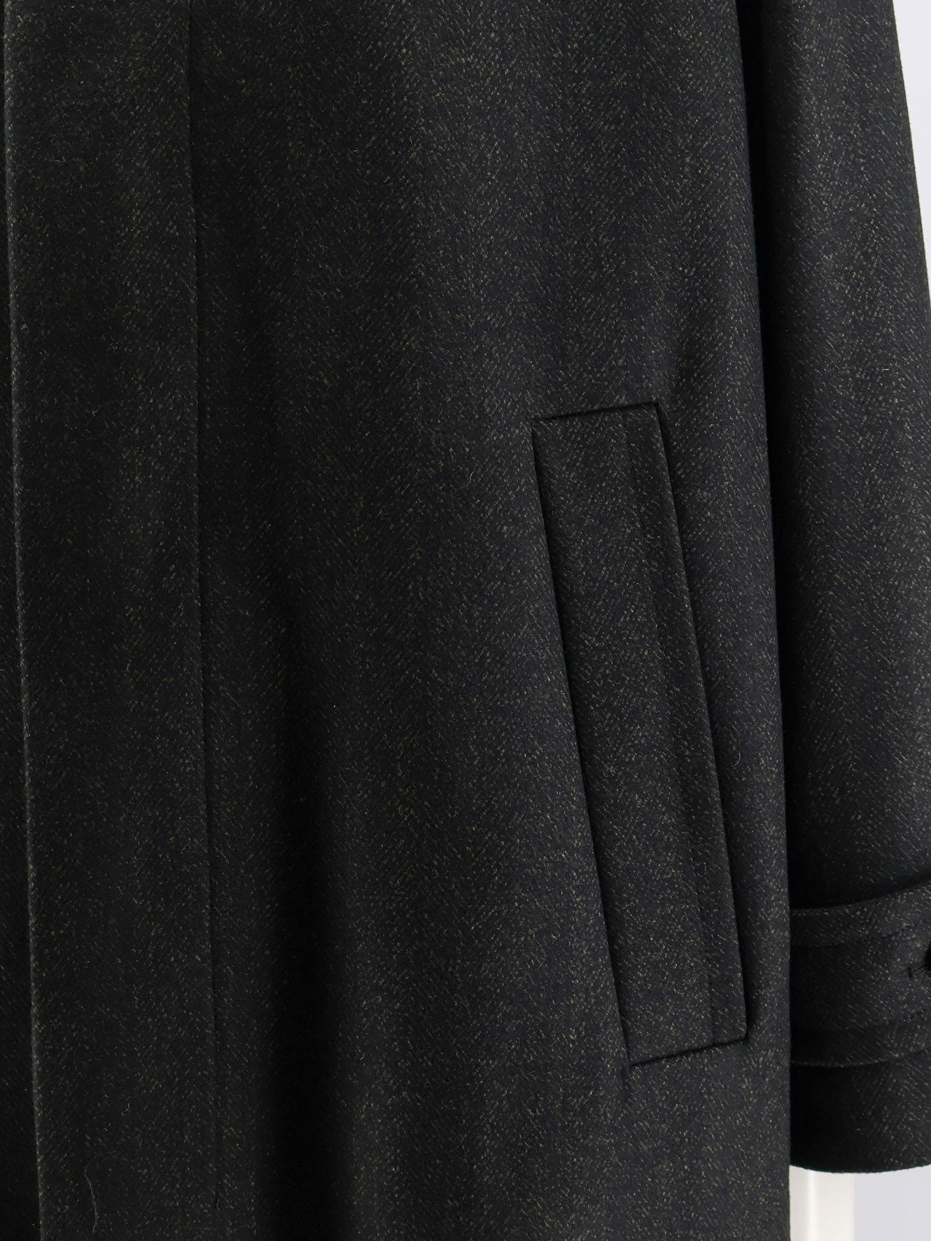 Hevò Men's Baia Del Monaco Virgin Wool Blend Coat Black