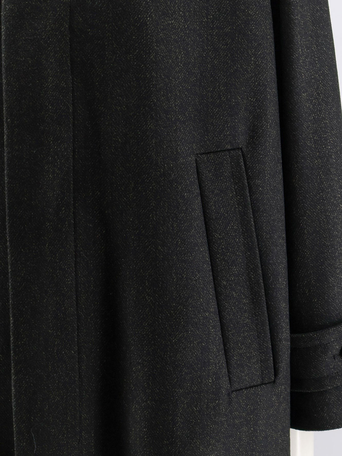 Hevò Men's Baia Del Monaco Virgin Wool Blend Coat Black, view 3