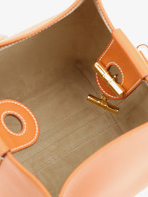 Loro Piana Women's Bale Small Leather Handbag Beige