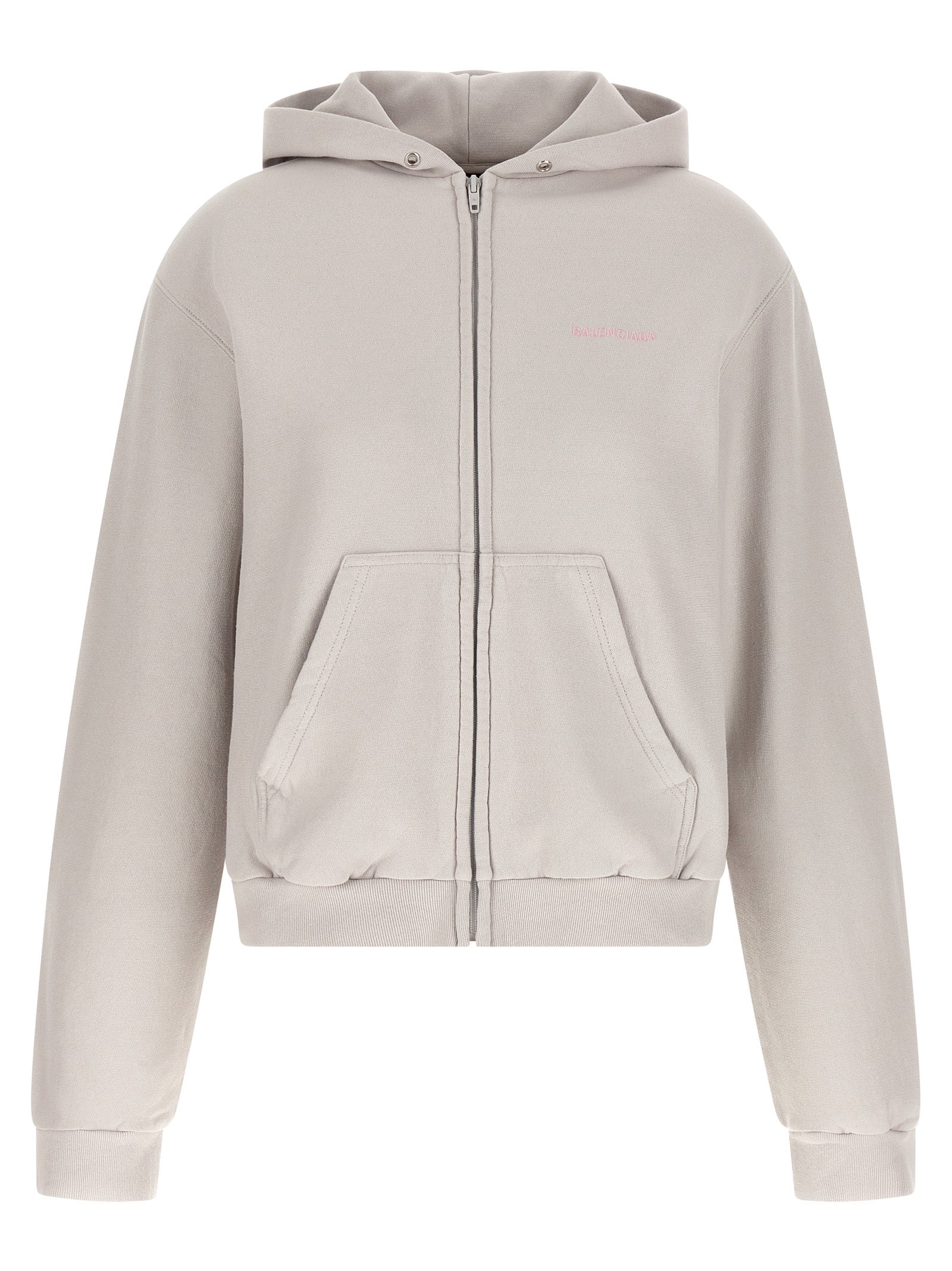 BALENCIAGA - BALENCIAGA - Logo embroidery hoodie - Women’s Sweatshirts
