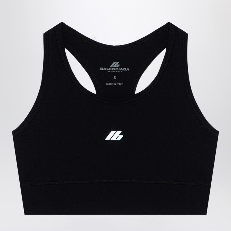 Balenciaga - Balenciaga Black Activewear sleeveless top in matt nylon blend - Topwear