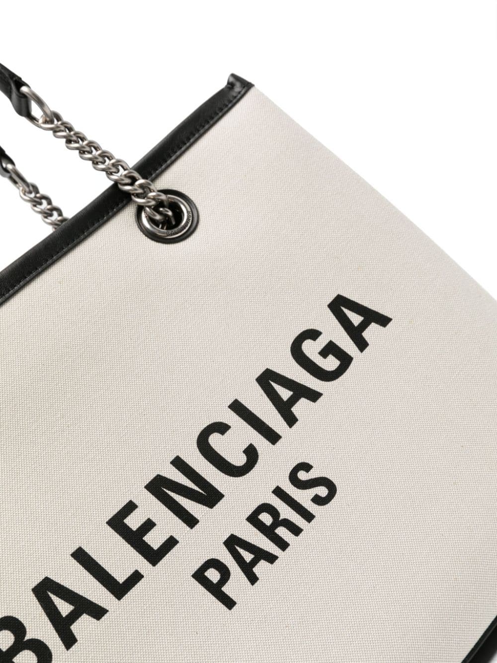 Balenciaga - Balenciaga Logo Print Canvas Tote Bag - Shopper