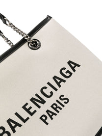 Balenciaga - Balenciaga Logo Print Canvas Tote Bag - Shopper