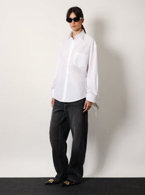 Balenciaga - Balenciaga Oversize Cotton Shirt With Knotted Details - Women’s Tops