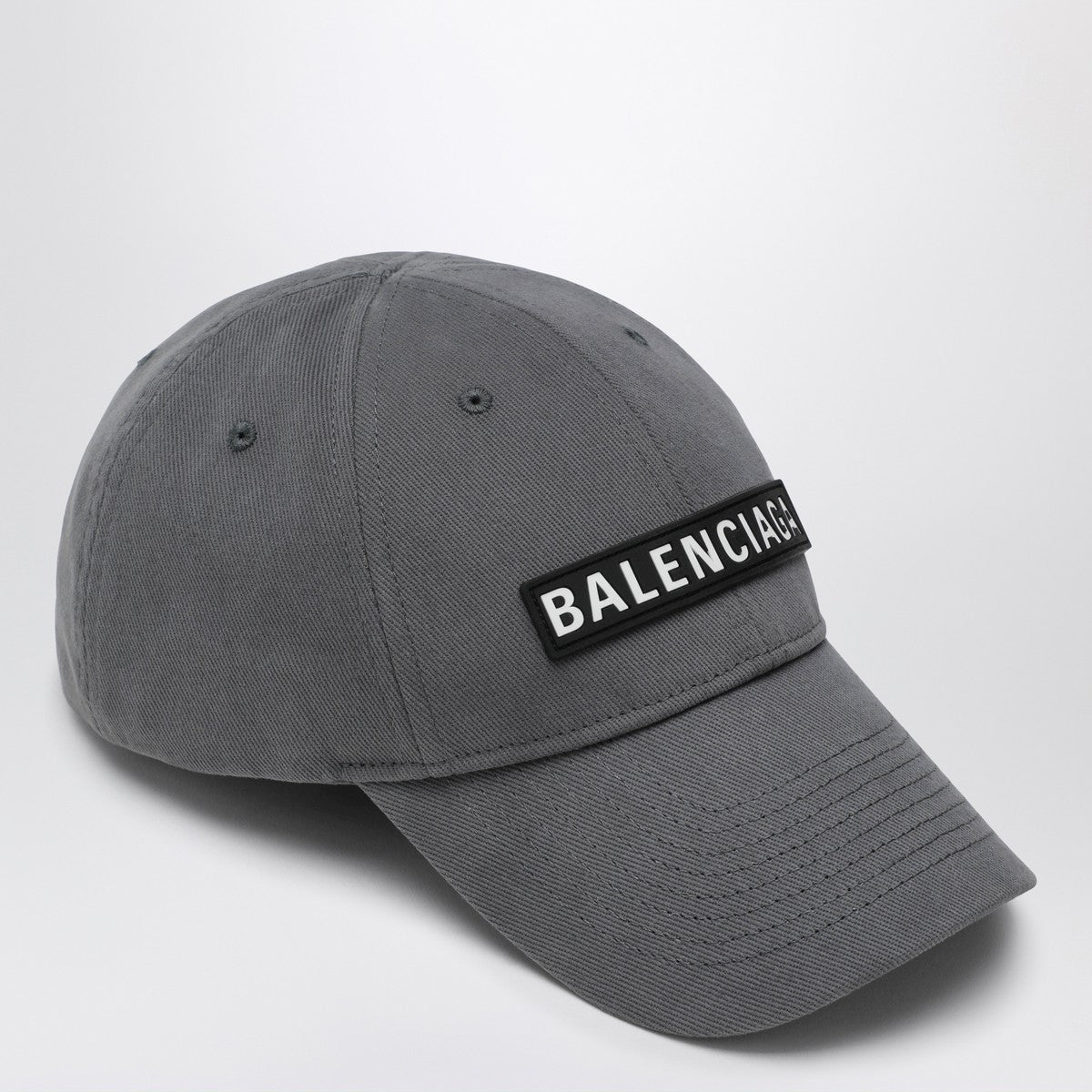 Balenciaga - Balenciaga Grey cotton Patch baseball cap - Scarves Hats &amp; Gloves
