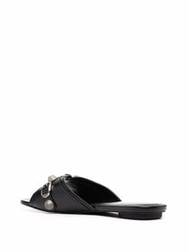 Balenciaga - Balenciaga Cagole leather sandals - Sandals
