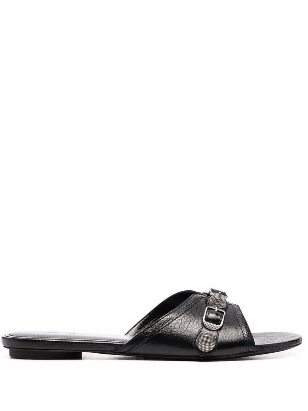 Balenciaga - Balenciaga Cagole leather sandals - Sandals