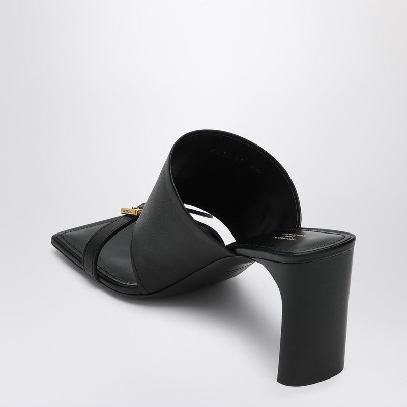 Balenciaga - Balenciaga Black leather Bel Air sandals - Slippers &amp; Flip-flops