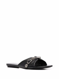 Balenciaga - Balenciaga Cagole leather sandals - Sandals