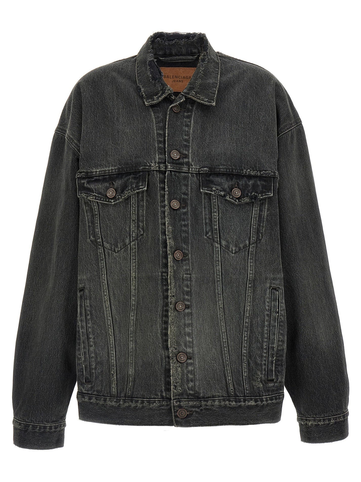 BALENCIAGA - BALENCIAGA - Denim jacket with used effect - Women’s Outerwear