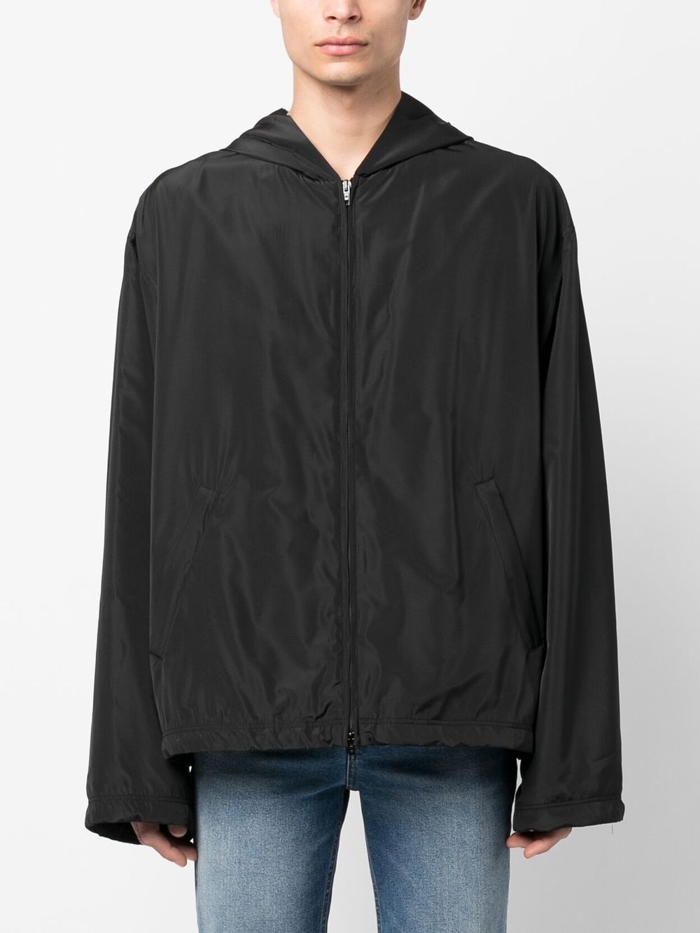 Balenciaga - Balenciaga logo-print Hooded Windbreaker - Jackets