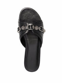 Balenciaga - Balenciaga Cagole leather sandals - Sandals
