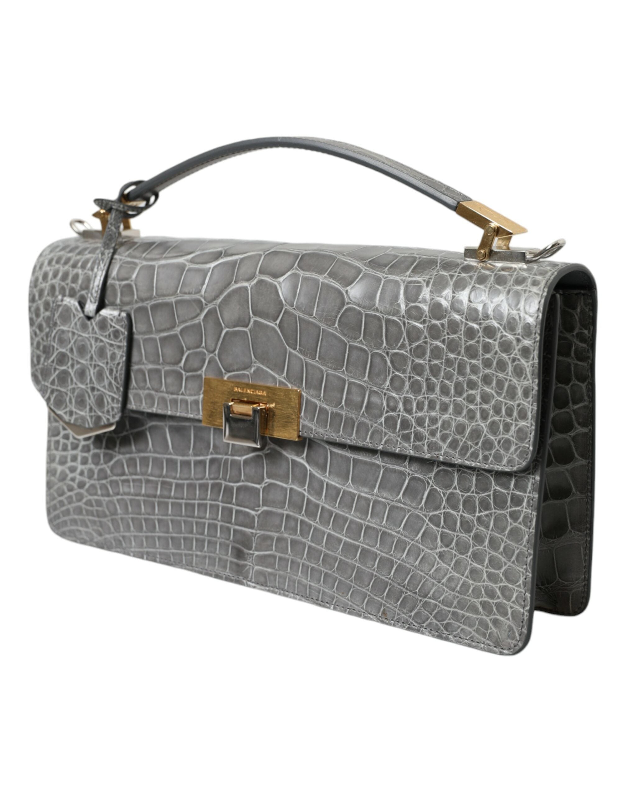 Balenciaga - Balenciaga Alligator Leather Shoulder Bag - Women’s Bags