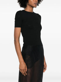 Balenciaga - Balenciaga Perforated BB T-shirt - Women’s Knitwear