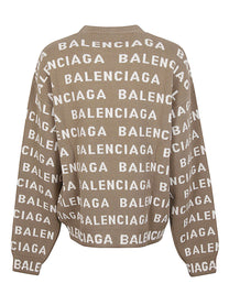 Balenciaga - Balenciaga Intarsia Logo Sweater - Men’s Clothing