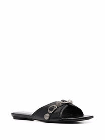 Balenciaga - Balenciaga Cagole leather sandals - Sandals