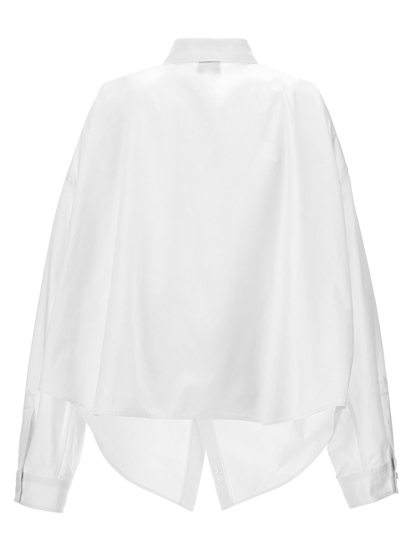 BALENCIAGA - BALENCIAGA - Asymmetric shirt with logo embroidery - Women’s Tops
