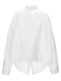 BALENCIAGA - BALENCIAGA - Asymmetric shirt with logo embroidery - Women’s Tops