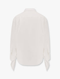 Balenciaga - Balenciaga Oversize Cotton Shirt With Knotted Details - Women’s Tops
