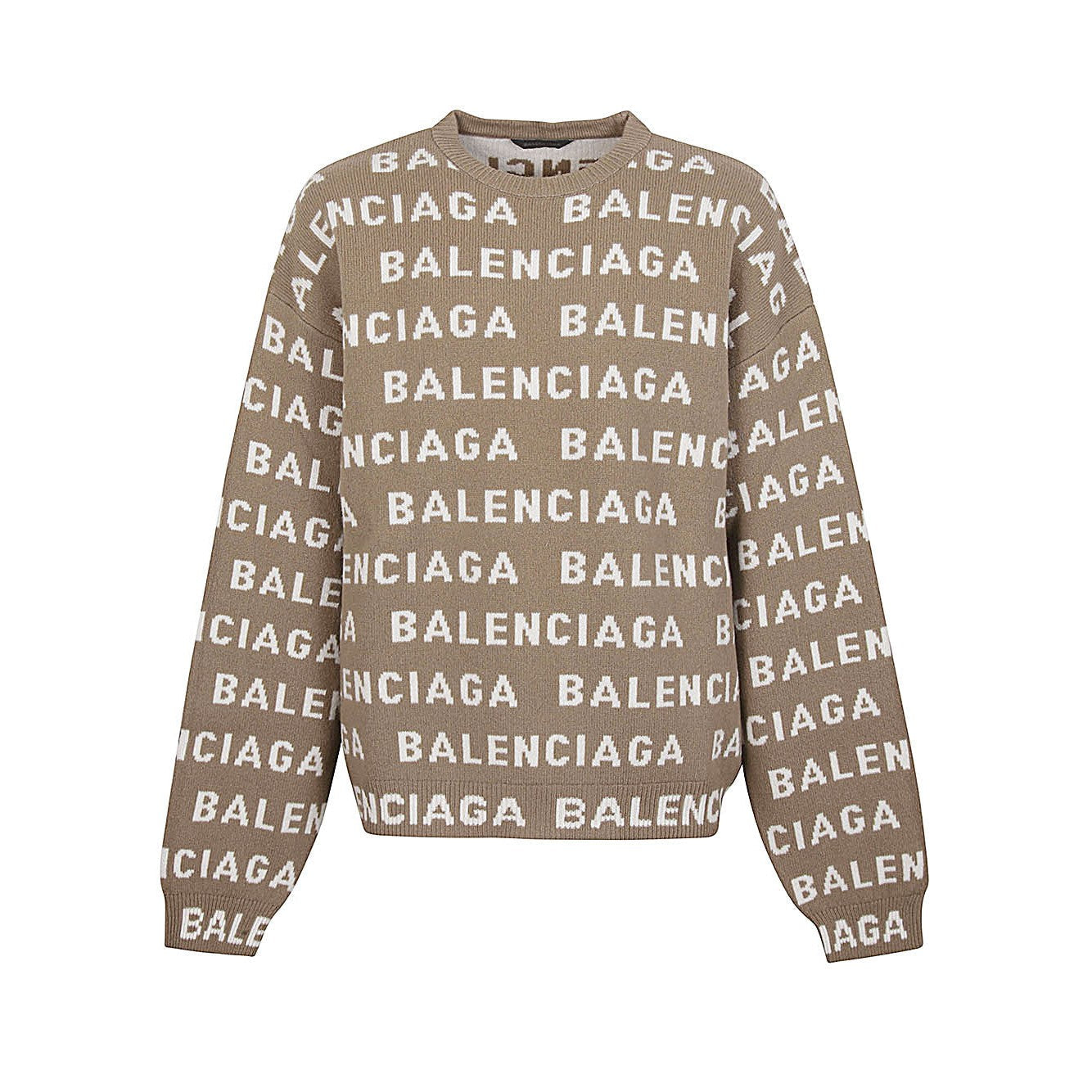 Balenciaga - Balenciaga Intarsia Logo Sweater - Men’s Clothing