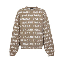 Balenciaga - Balenciaga Intarsia Logo Sweater - Men’s Clothing