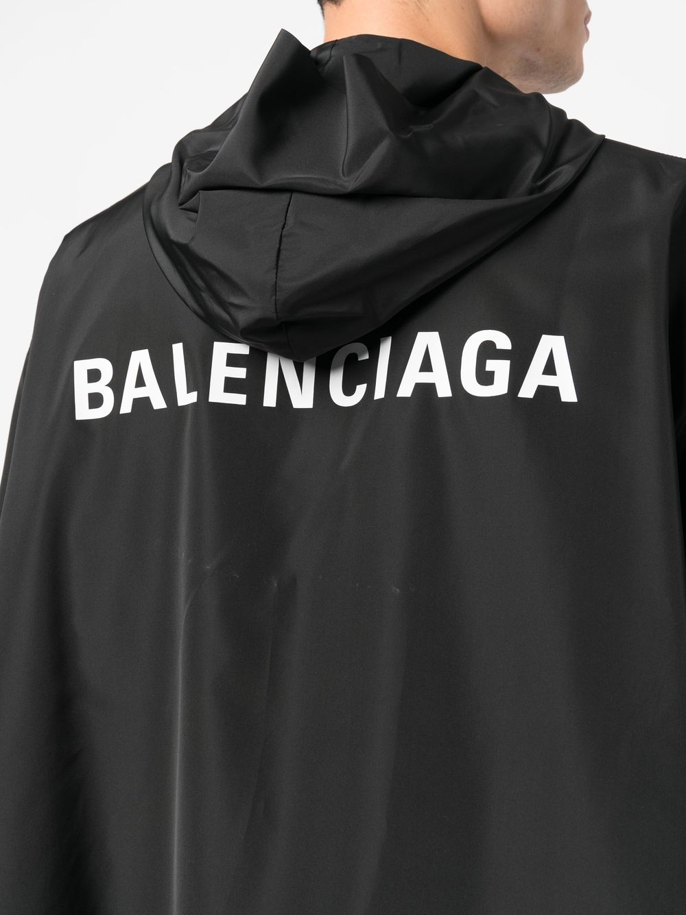Balenciaga - Balenciaga logo-print Hooded Windbreaker - Jackets