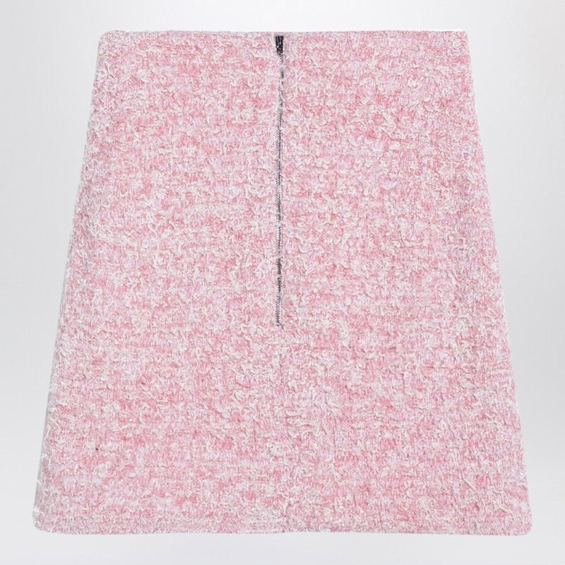 Balenciaga - Balenciaga Pink cotton blend tweed mini skirt - Skirts
