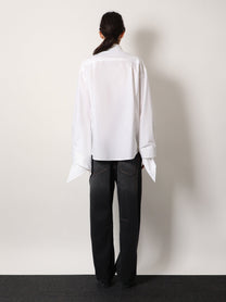Balenciaga - Balenciaga Oversize Cotton Shirt With Knotted Details - Women’s Tops