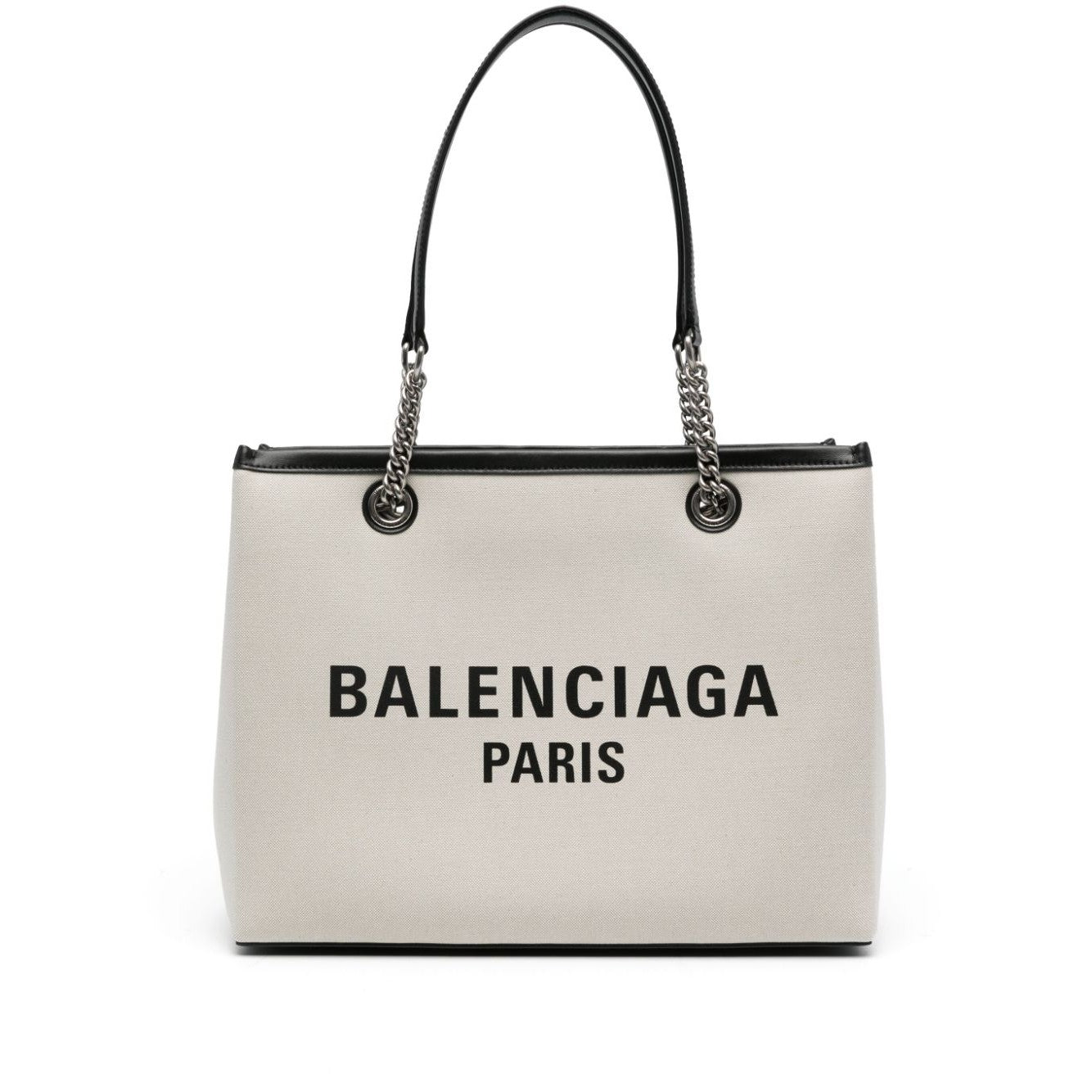 Balenciaga - Balenciaga Logo Print Canvas Tote Bag - Shopper