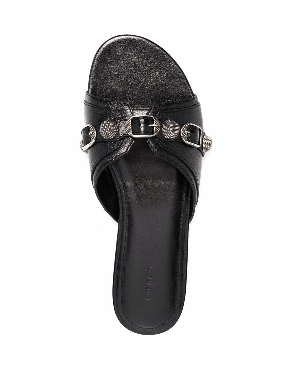 Balenciaga - Balenciaga Cagole leather sandals - Sandals