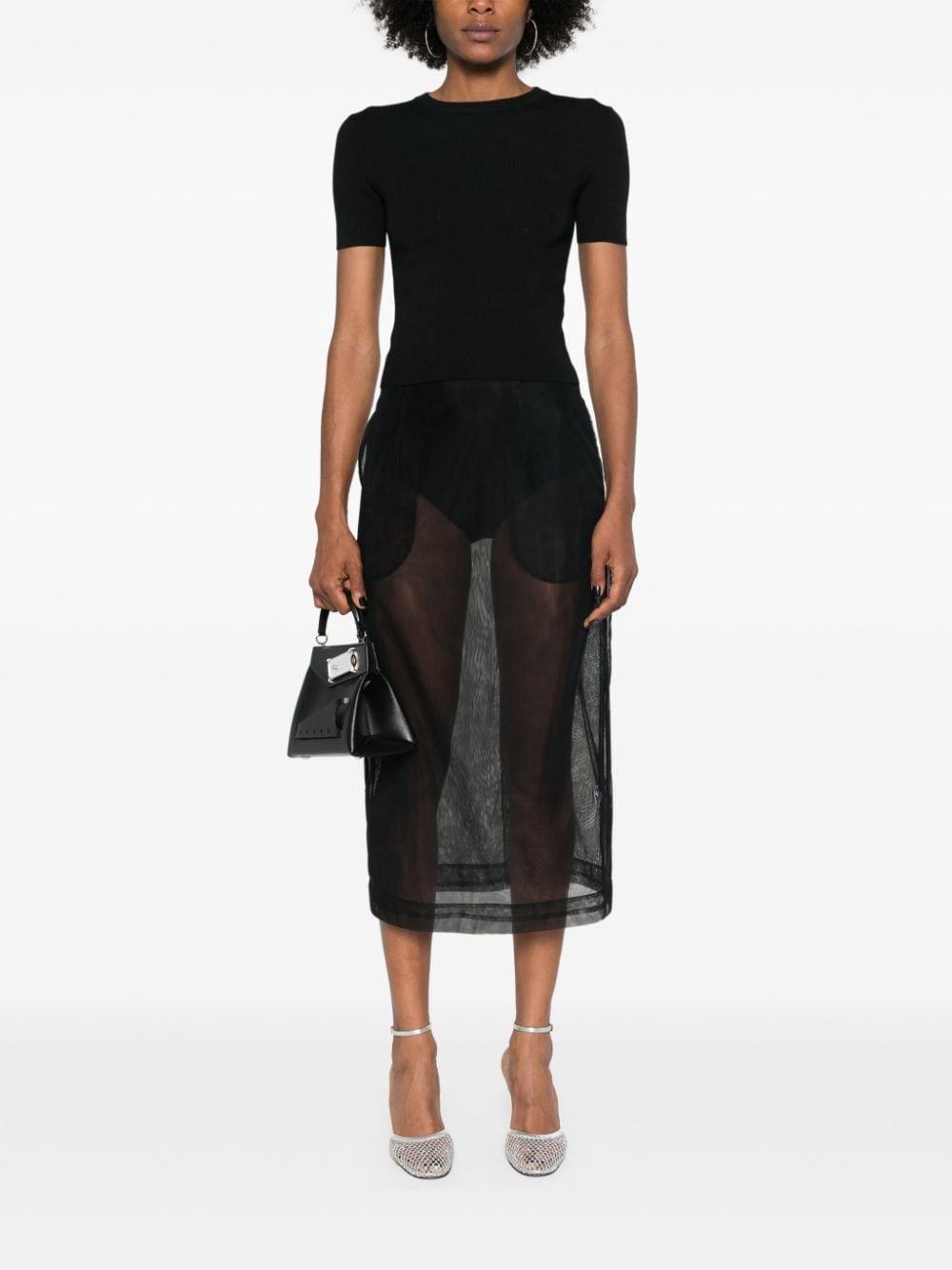 Balenciaga - Balenciaga Perforated BB T-shirt - Women’s Knitwear