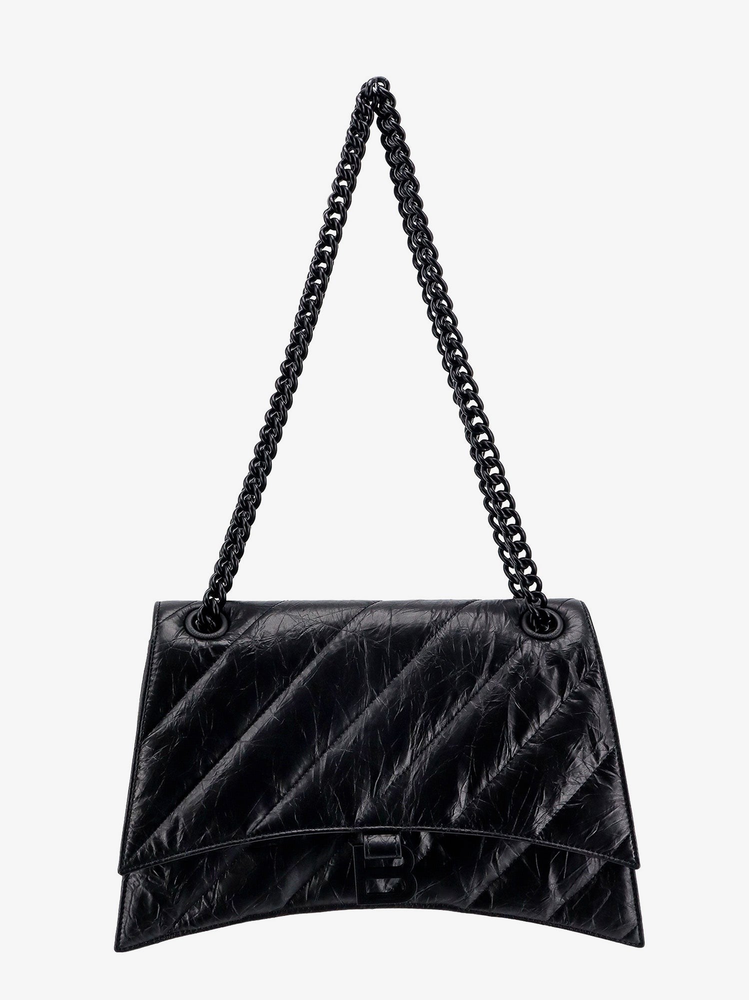 Balenciaga - Matelassé Leather Shoulder Bag With Frontal Monogram - Home->Woman->Bags->Shoulder bags
