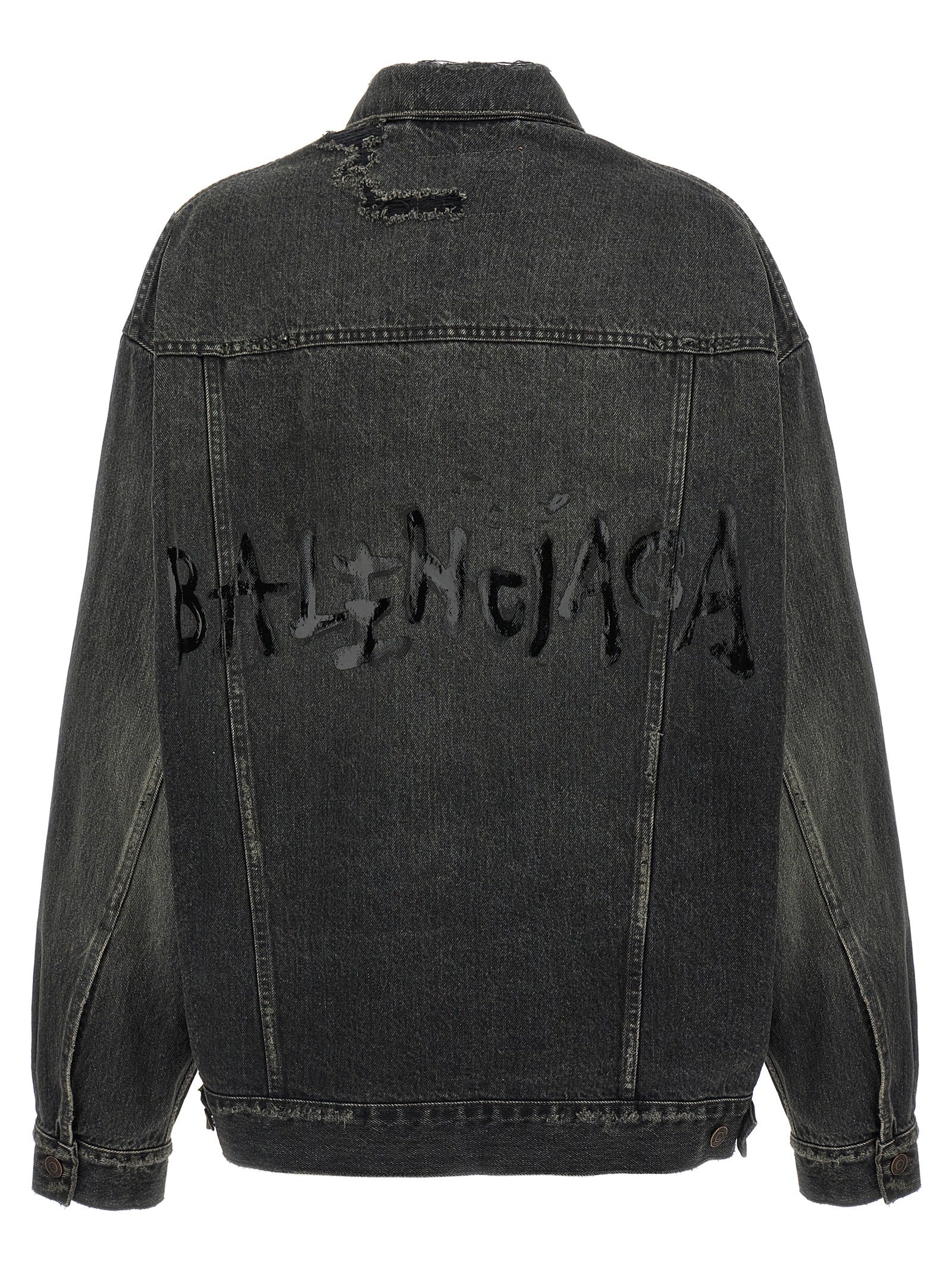 BALENCIAGA - BALENCIAGA - Denim jacket with used effect - Women’s Outerwear
