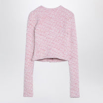 Balenciaga - Balenciaga Pink cotton blend tweed cropped cardigan - Women’s Knitwear